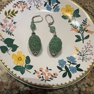 Elegant Green Drop Earrings